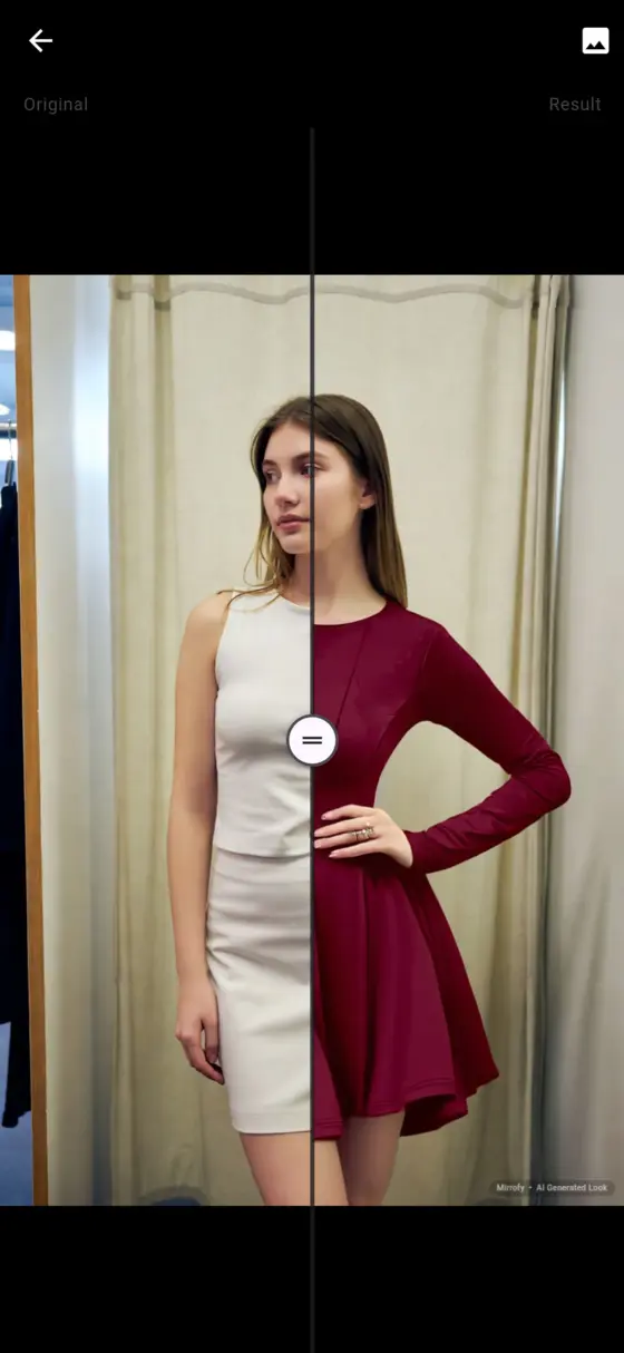 Before and after comparison