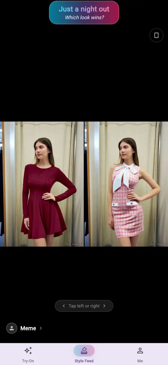 Mirrofy StyleFeed — A/B outfit voting